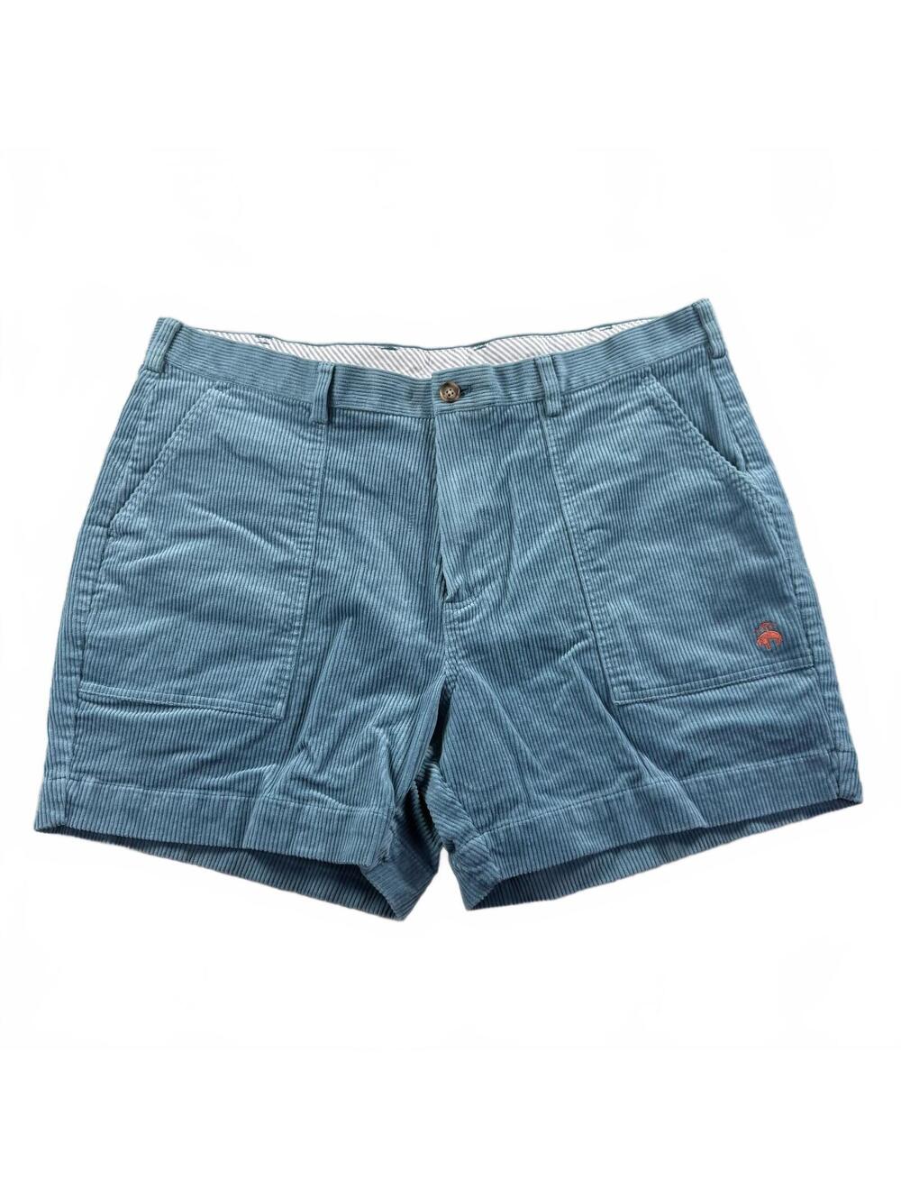 Brooks Brothers Bermuda Shorts Men’s 40 Blue Corduroy Embroidered Logo